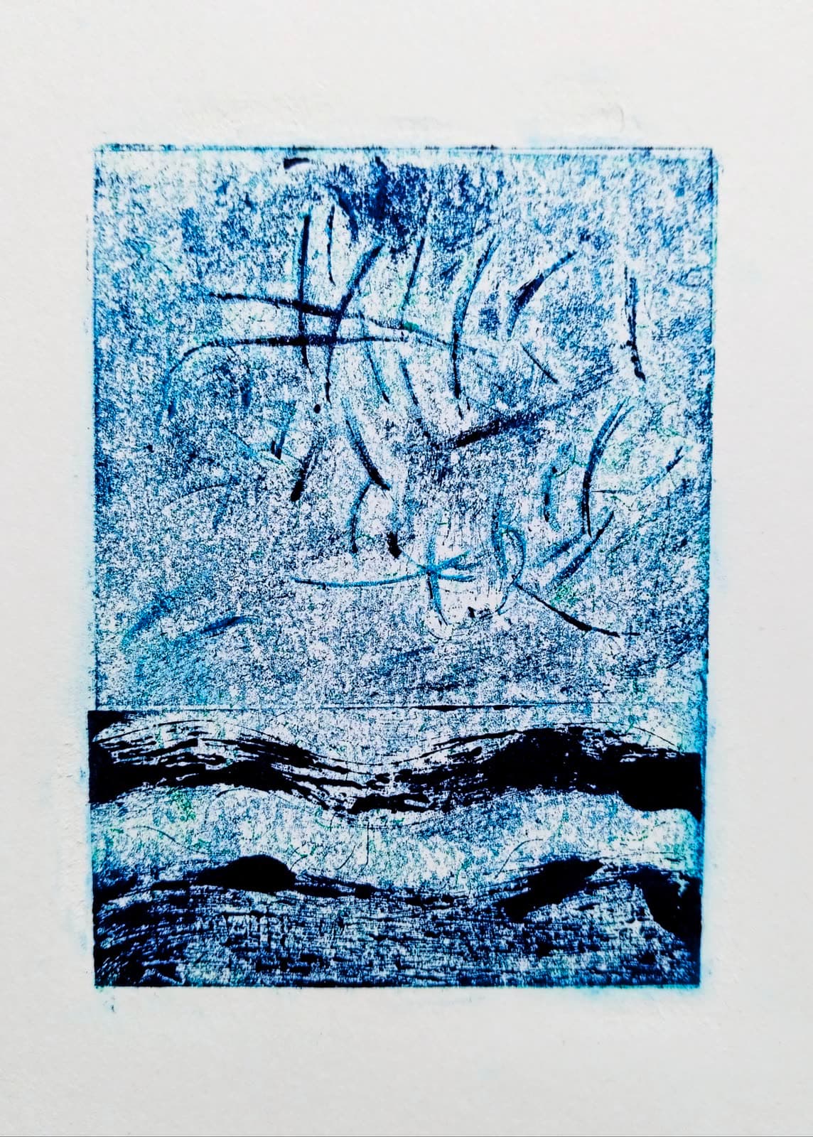 Paysage bleu